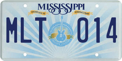 MS license plate MLT014