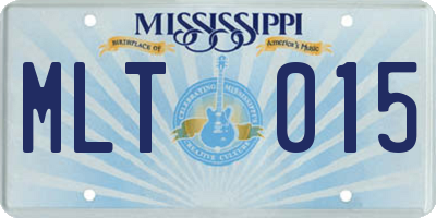 MS license plate MLT015