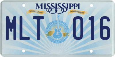 MS license plate MLT016