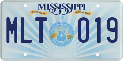 MS license plate MLT019
