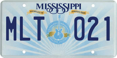 MS license plate MLT021