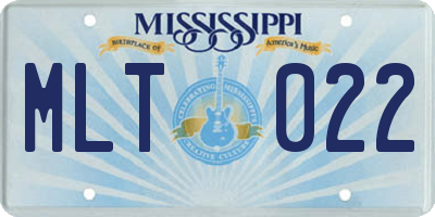MS license plate MLT022
