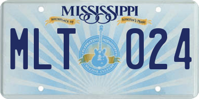 MS license plate MLT024