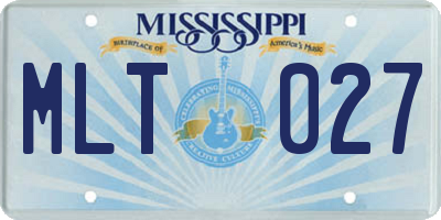 MS license plate MLT027