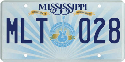 MS license plate MLT028
