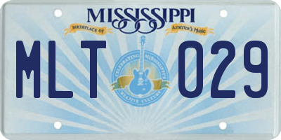 MS license plate MLT029