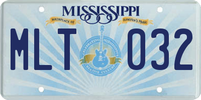 MS license plate MLT032