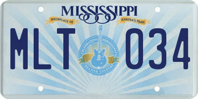 MS license plate MLT034