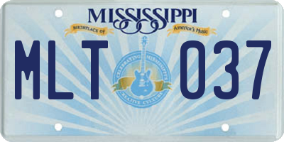 MS license plate MLT037