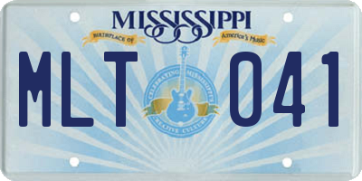 MS license plate MLT041