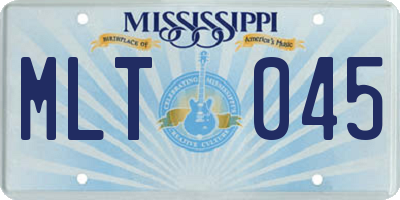MS license plate MLT045