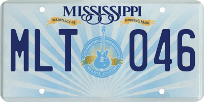 MS license plate MLT046