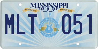 MS license plate MLT051