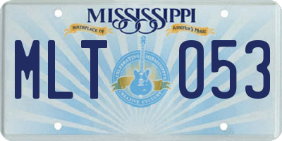 MS license plate MLT053
