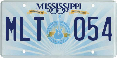 MS license plate MLT054