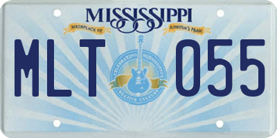 MS license plate MLT055
