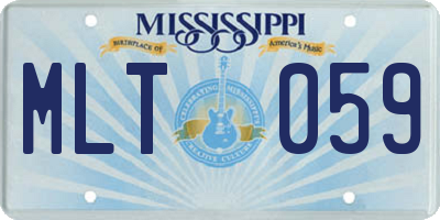 MS license plate MLT059