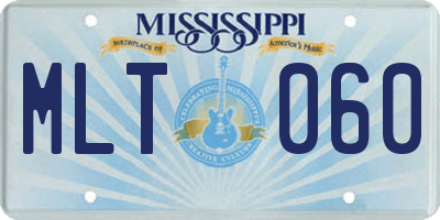 MS license plate MLT060