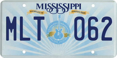 MS license plate MLT062