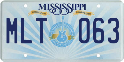 MS license plate MLT063