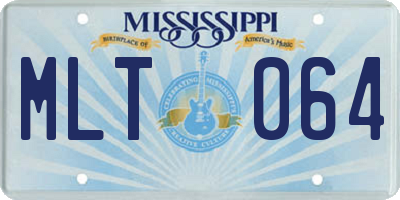 MS license plate MLT064