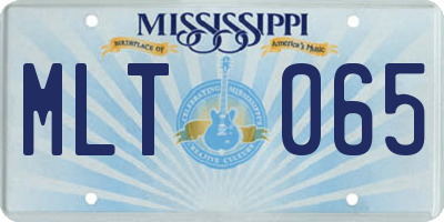 MS license plate MLT065