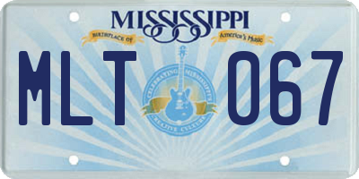 MS license plate MLT067