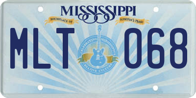 MS license plate MLT068