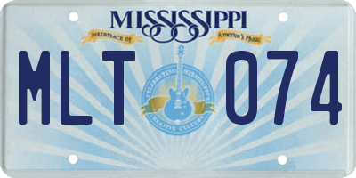 MS license plate MLT074
