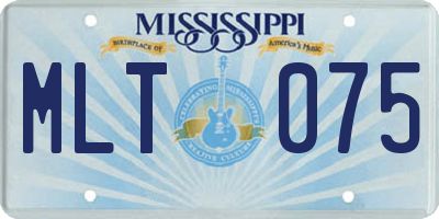 MS license plate MLT075