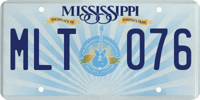 MS license plate MLT076