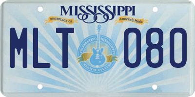 MS license plate MLT080