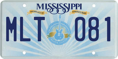 MS license plate MLT081