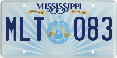 MS license plate MLT083