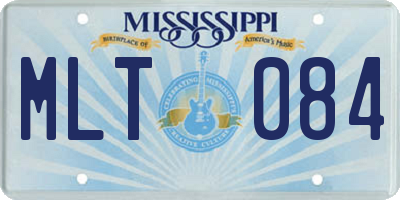 MS license plate MLT084