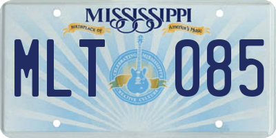 MS license plate MLT085