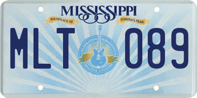MS license plate MLT089