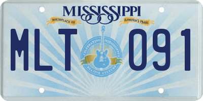 MS license plate MLT091
