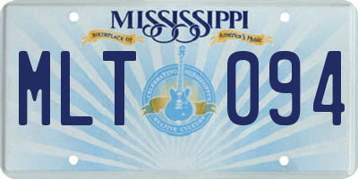 MS license plate MLT094