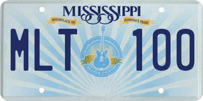 MS license plate MLT100