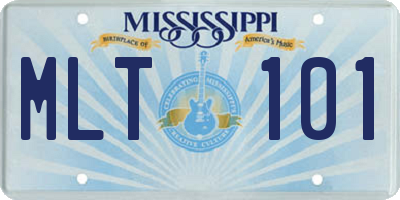 MS license plate MLT101