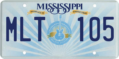 MS license plate MLT105