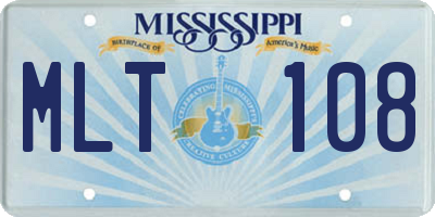 MS license plate MLT108