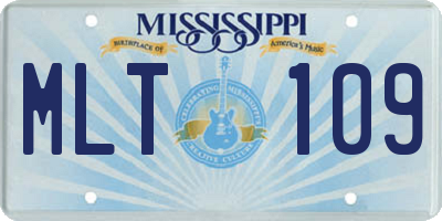 MS license plate MLT109