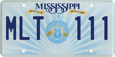 MS license plate MLT111