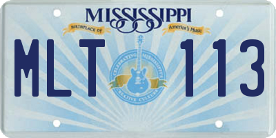 MS license plate MLT113