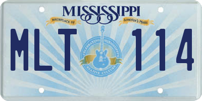 MS license plate MLT114