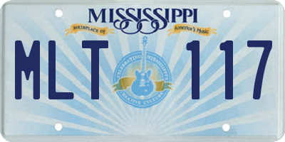 MS license plate MLT117