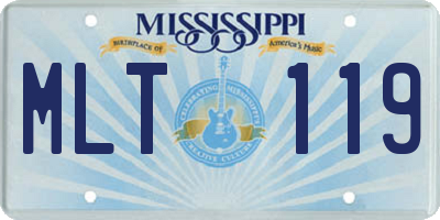 MS license plate MLT119