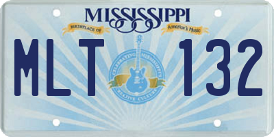 MS license plate MLT132